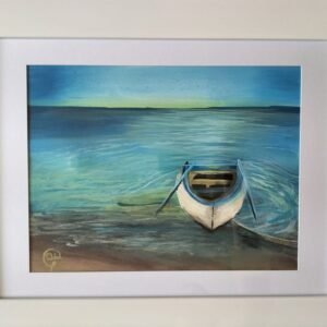 "La Barca". Técnica: Acrílico con marco incluido y cristal como se ve en la imagen.Medidas 48x38cm