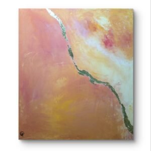 "Emociones". Técnica:Acrilico y hoja de oro. Medidas 95x95 cm