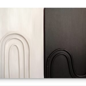 "Líneas en Diptico". Técnica:Mixta y son 2 piezas. Medidas 30x40cm